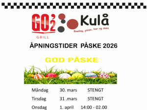 �pningstider p�skeferie 2026